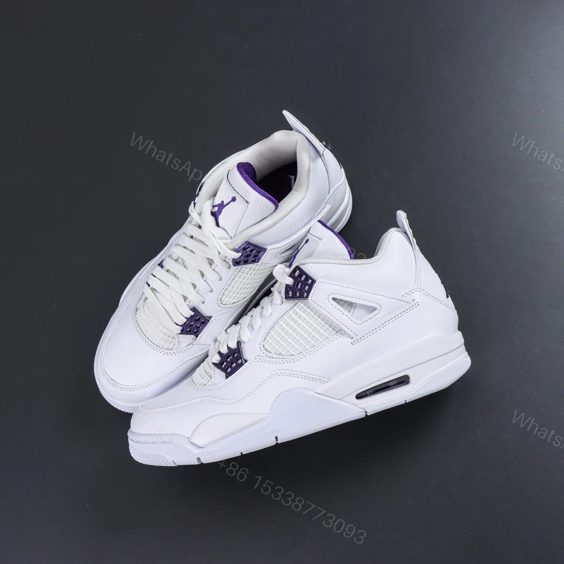 View 8 of Air Jordan 4 Retro Metallic Purple Reps