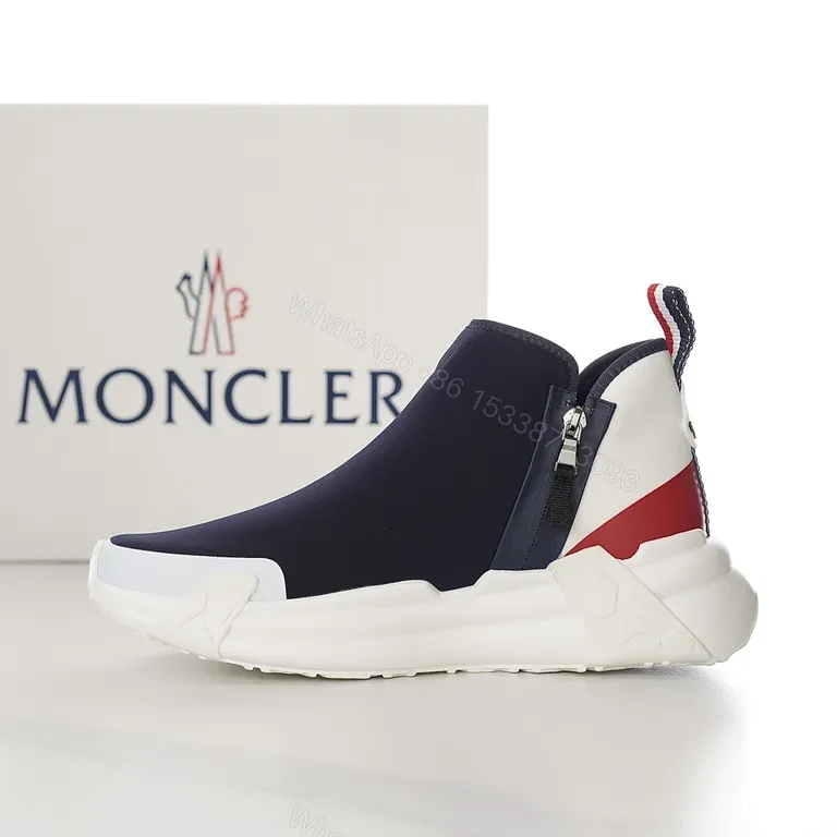 View 9 of Color-Blocked Luxe High-Top Sneakers with Comfort