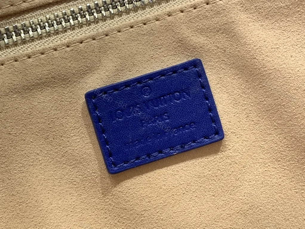 View 3 of Blue Structured Tote: Luxe Minimalist Everyday Carry