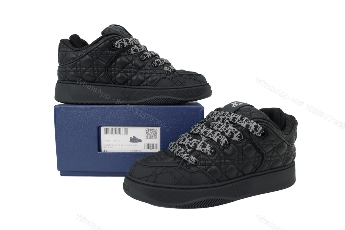 View 7 of Dior B9S Skater ERL Quilted Cannage Calfskin 'Black'