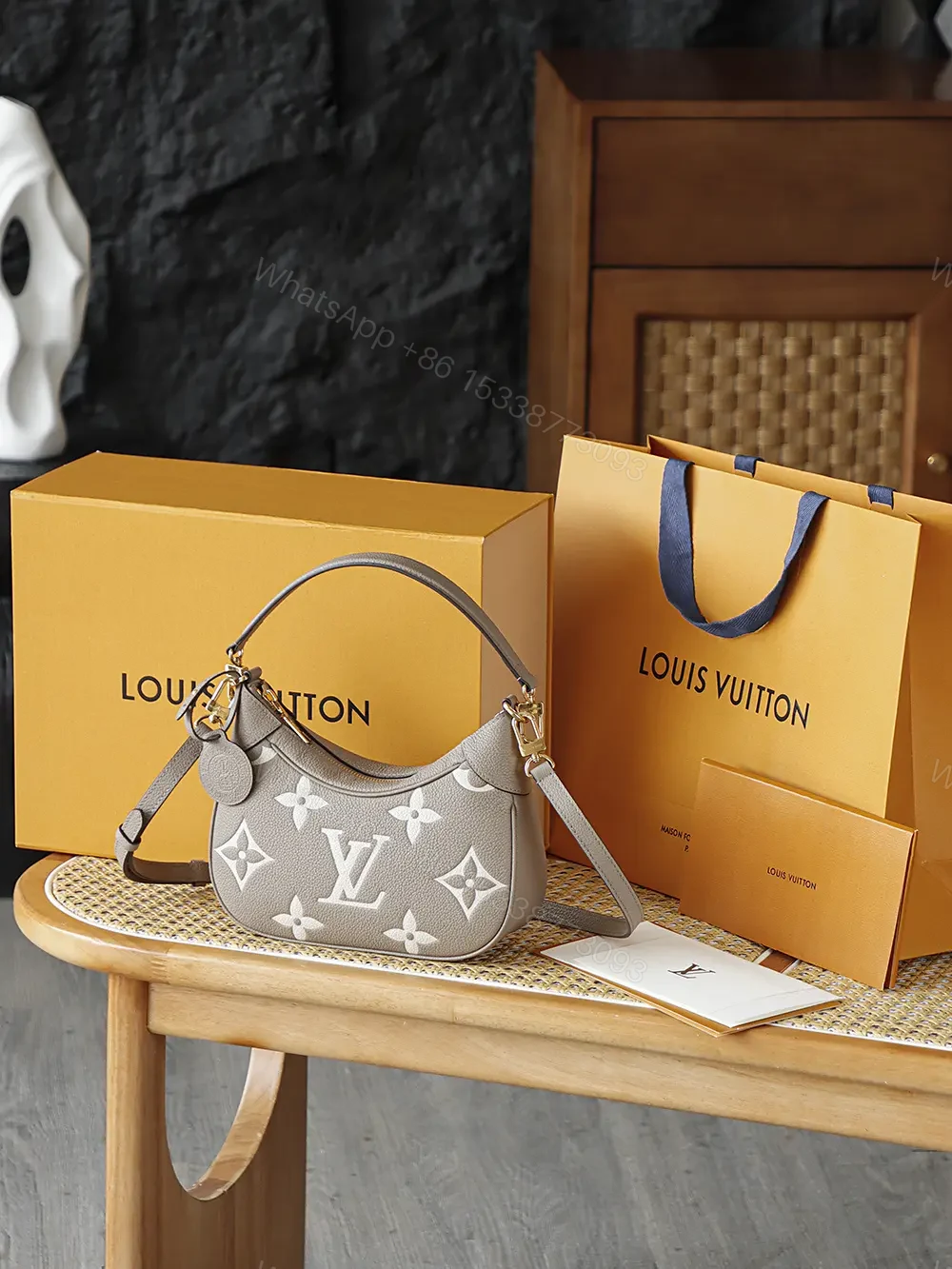 View 5 of Louis Vuitton Bagatelle Bicolor Monogram Empreinte Shoulder Bag