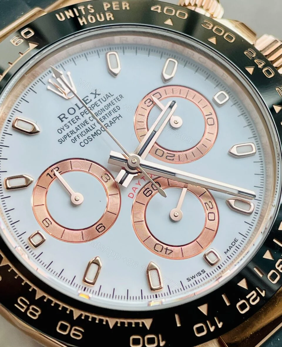 View 7 of BTF factory 1:1 Rolex Daytona 116515 RG Best Edition White Dial SA4130