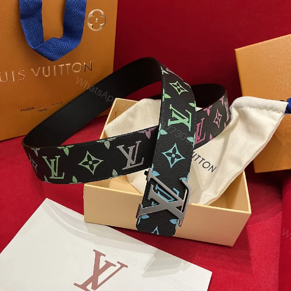 View 3 of Vibrant Gradient Monogram Belt: Luxe Everyday Confidence