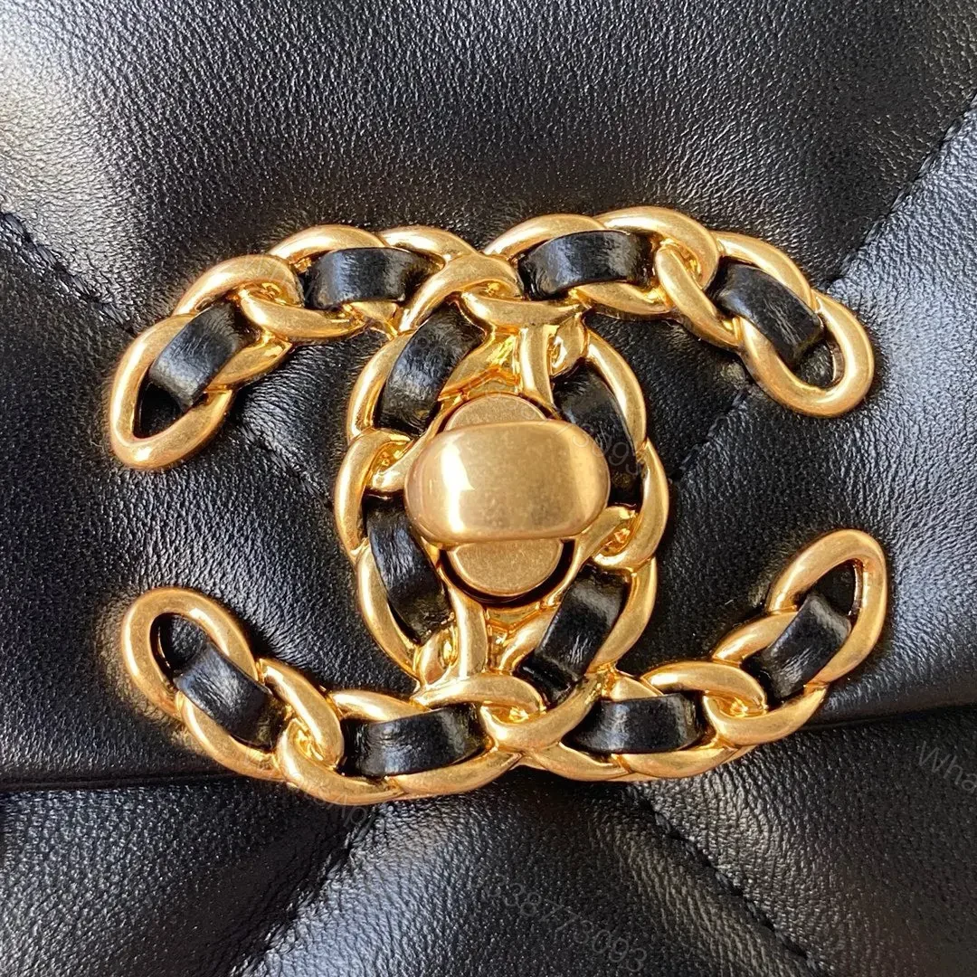 View 4 of Chanel 19 Flap Bag Black Lambskin Gold Hardware