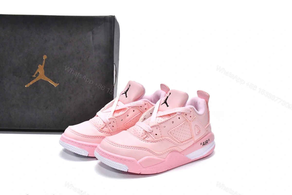 Jordan 4 Kids Shoes Retro Pink CV9388-106 — view 2