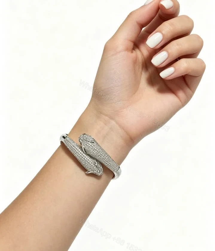 View 13 of Cartier Replica Panthère Double Head Pavé Bracelet
