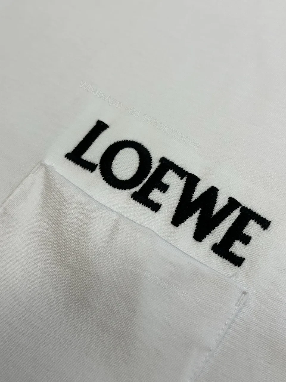 View 7 of White Cotton Tee Dress, Minimalist, LOEWE-inspired Pocket