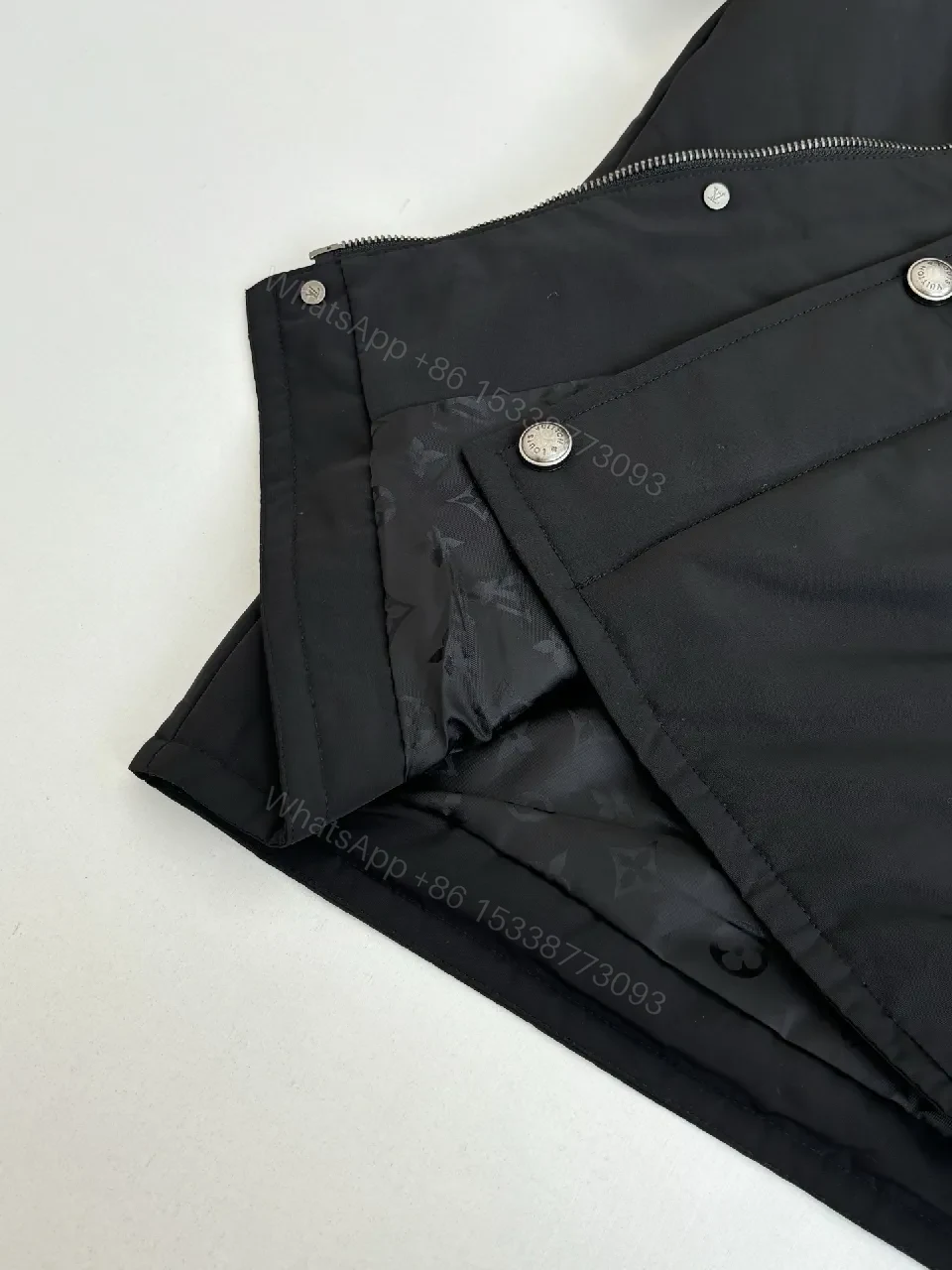 View 5 of Compact Puffer Jacket: Subtle Luxe Pocket Embroidered Detail