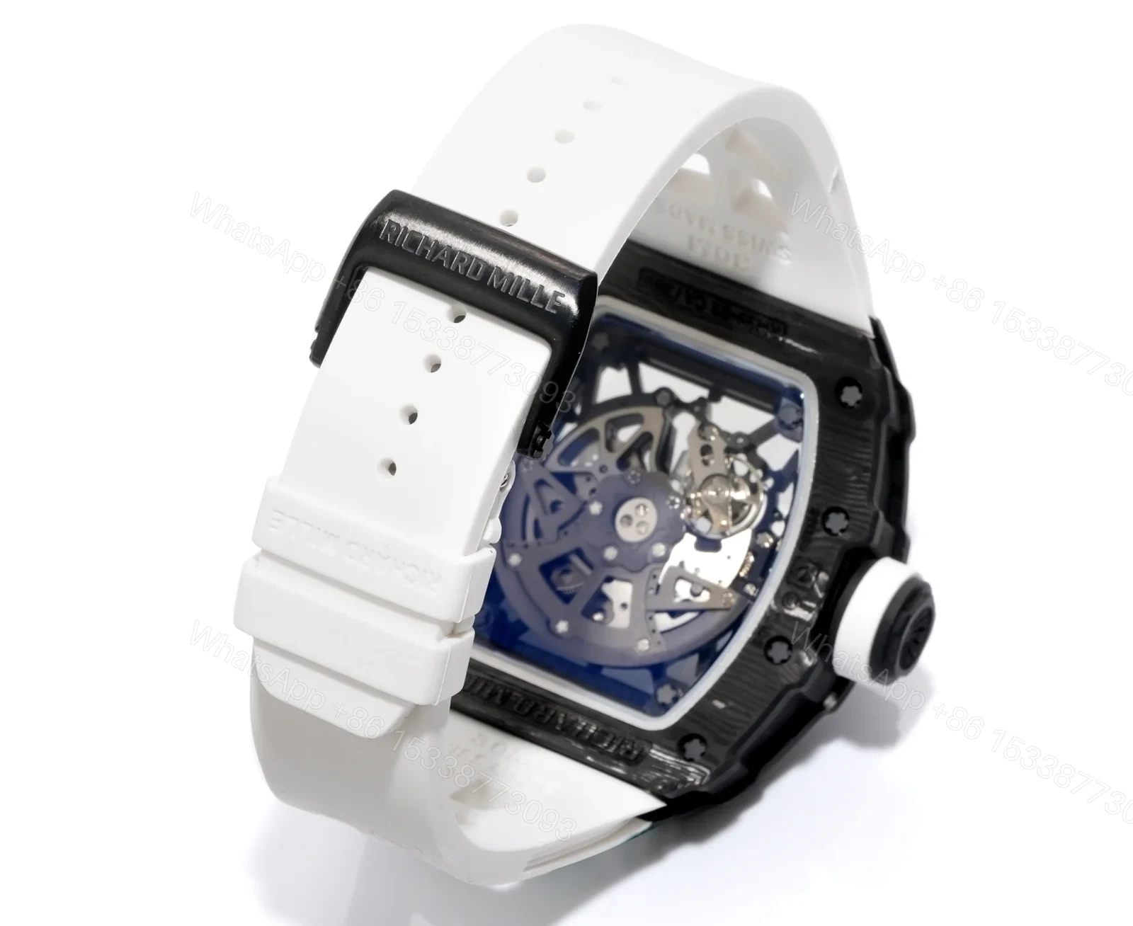 View 7 of Richard Mille RM35-02 Rafael Nadal Automatic Skeleton Watch NTPT Carbon Fiber Black Red Dial RMAL1 Movement Premium Edition RM35-02-RN-NTP-BRD