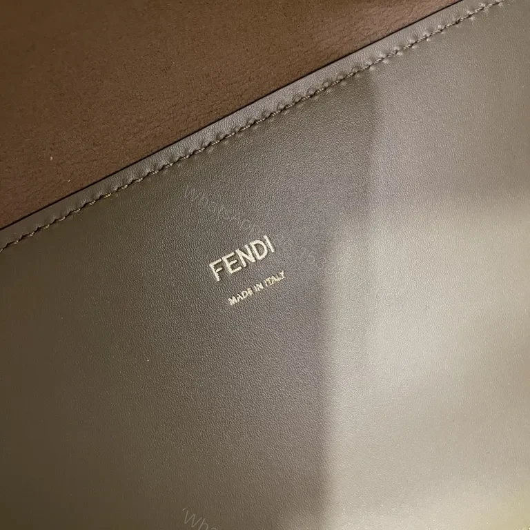 View 7 of Bold Leather Tote â€” Fendi Flair, Structured Luxury Tote
