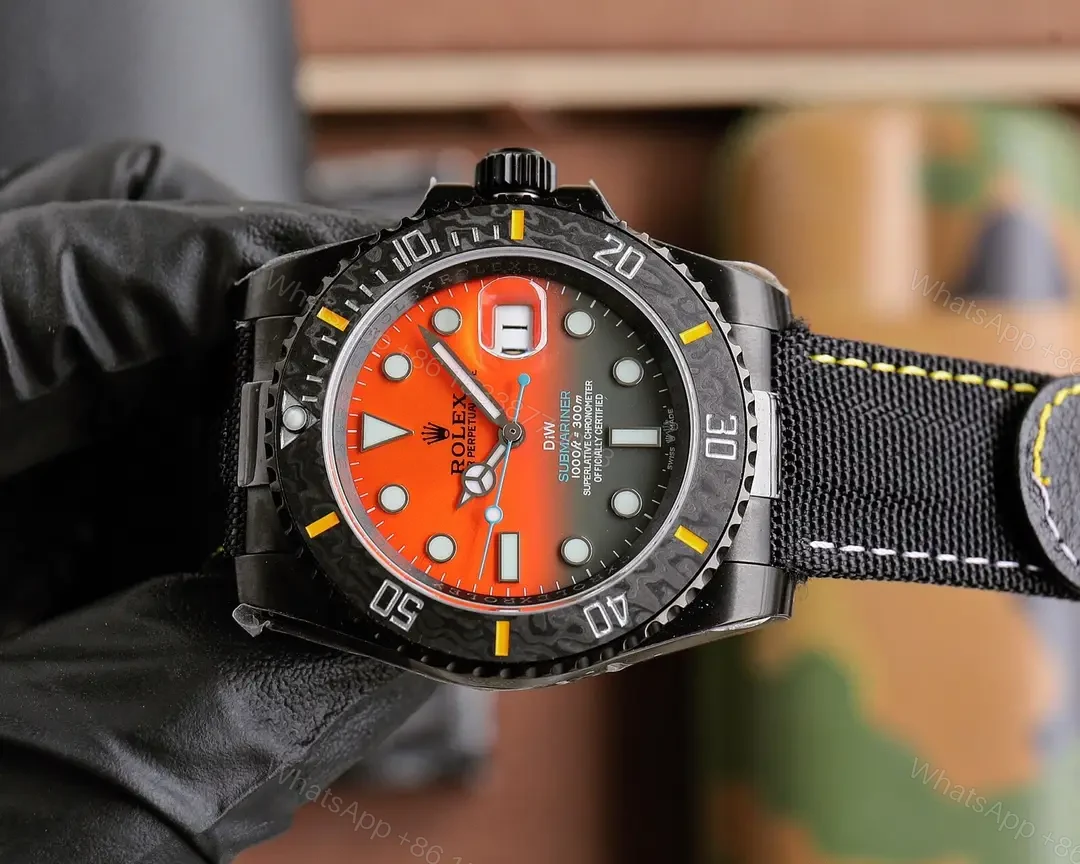 View 4 of Best Rolex Submariner Sunlight Carbon replica 40MM Black Fabric Strap Edition RG-SUBMARINER-SUNLIGHT-CARBON-BLACK-40