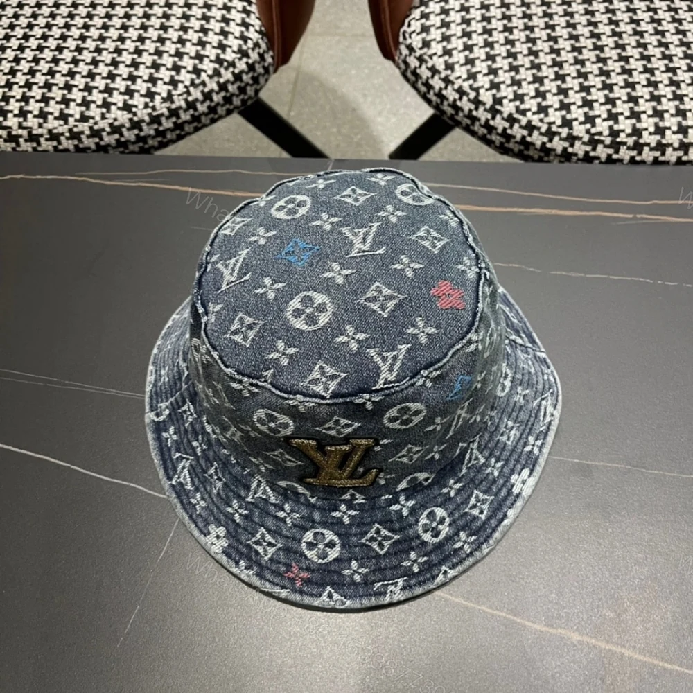 View 4 of LOUIS VUITTON MONOGRAM BUCKET LV LOGO DENIM BLUE