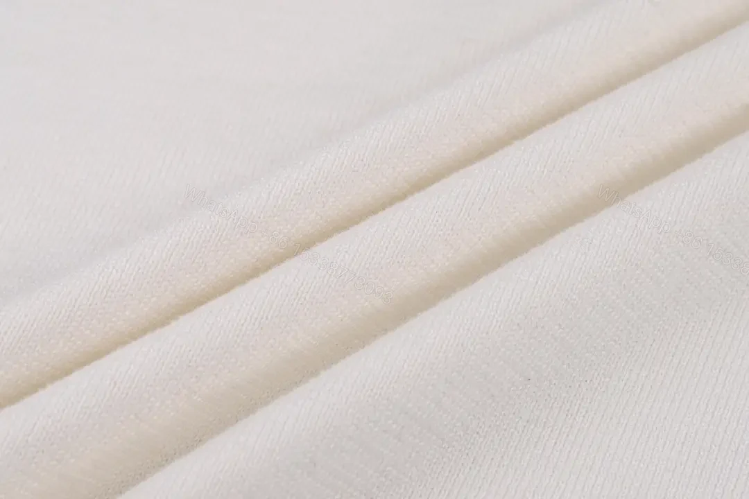 View 7 of White Jersey Short-Sleeve Crewneck T-Shirt with Gold LV Chest Logo