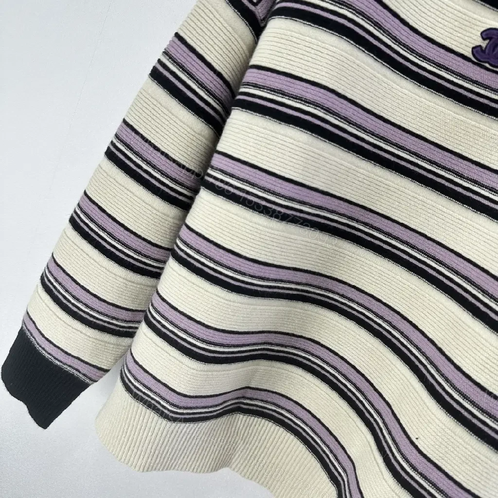 View 9 of Stripe Knit Crewneck Sweatshirt: Soft Textured Comfort