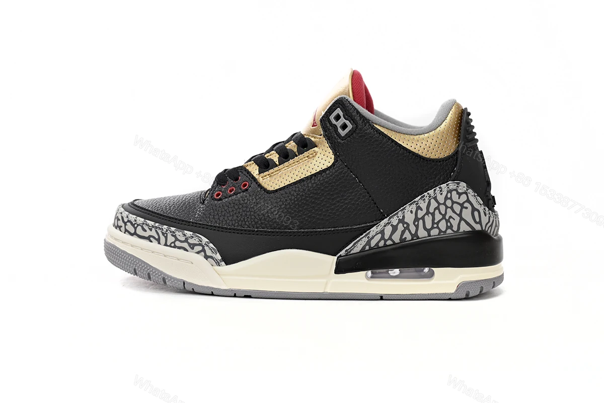 View 12 of Air Jordan 3 WMNS “Black Gold” CK9246-067