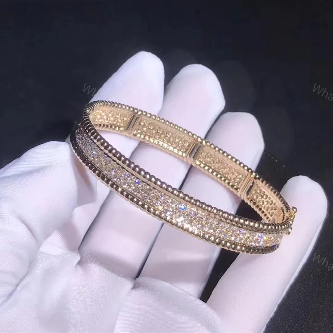 View 5 of VCA Perlée diamonds bracelet, 3 rows