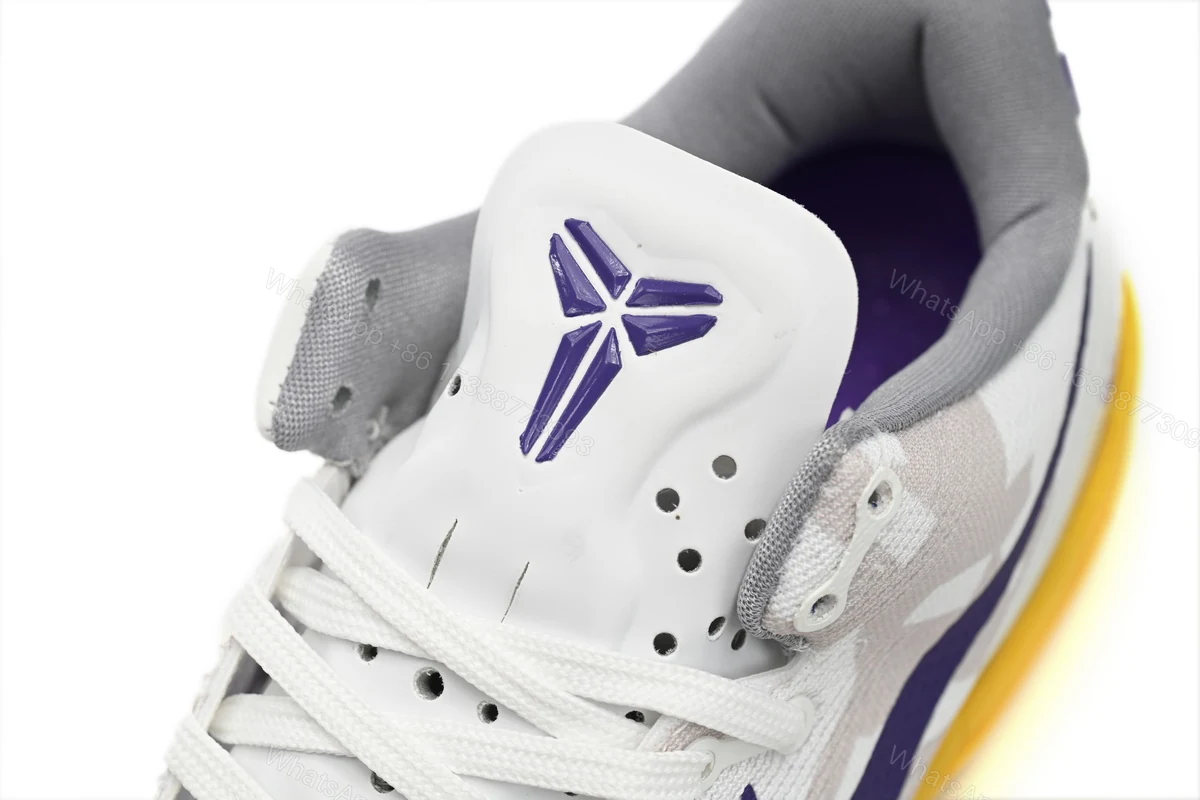 View 8 of Nike Kobe 8 Low WhitePurple-Yellow 555035-101