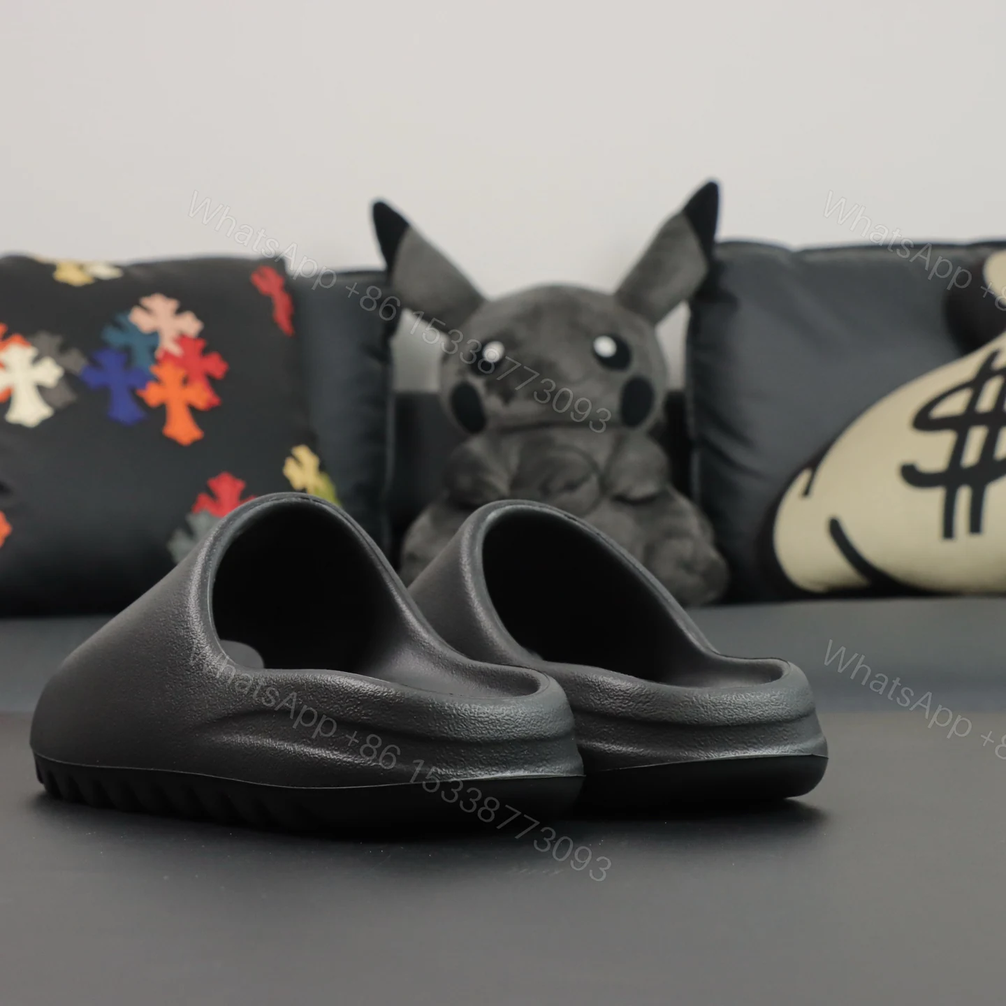 View 6 of Yeezy Slide “Onyx” Black Reps