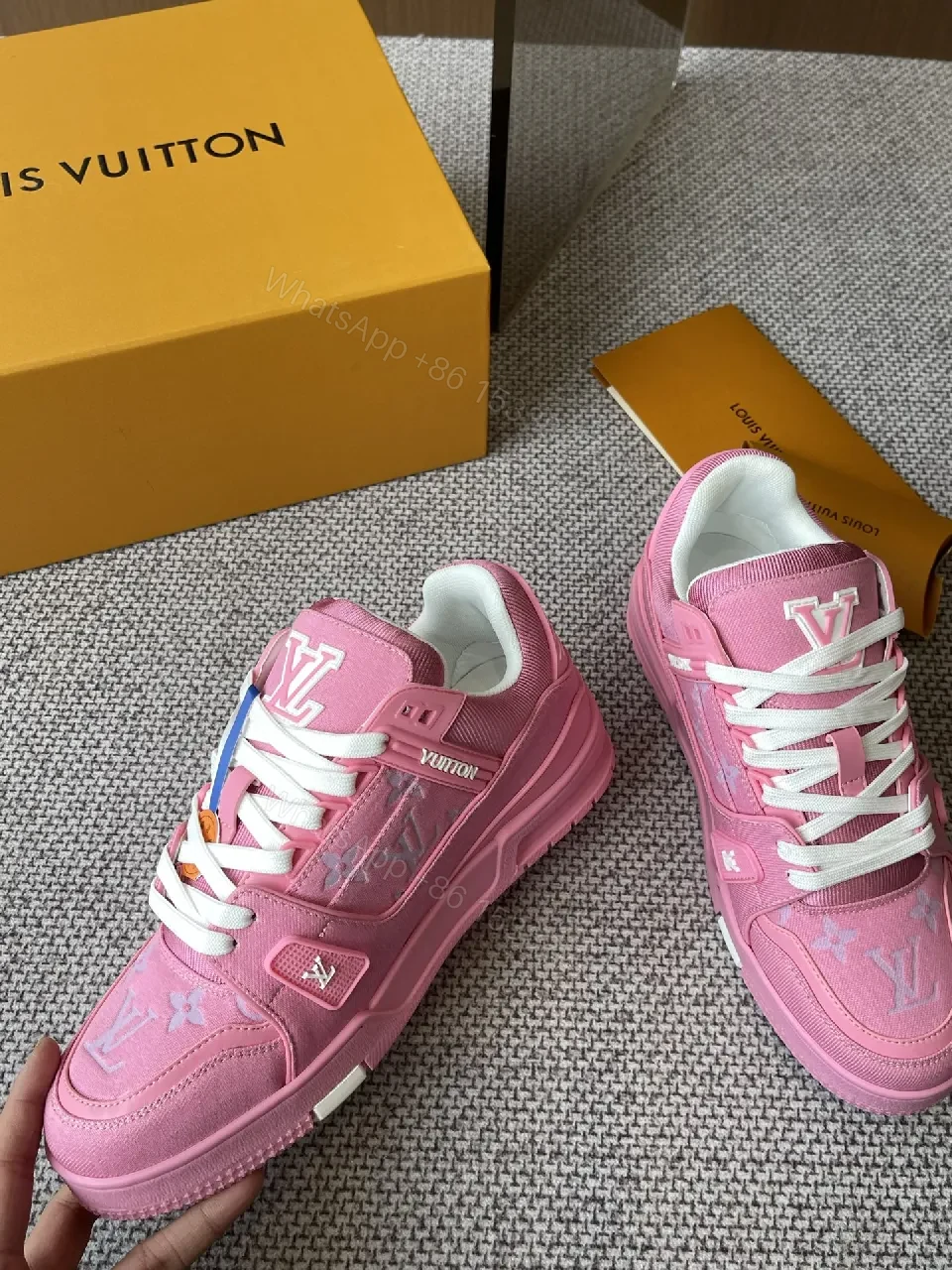 View 2 of Vivid Pink Suede Sneakers: Luxe Everyday Statement Pair