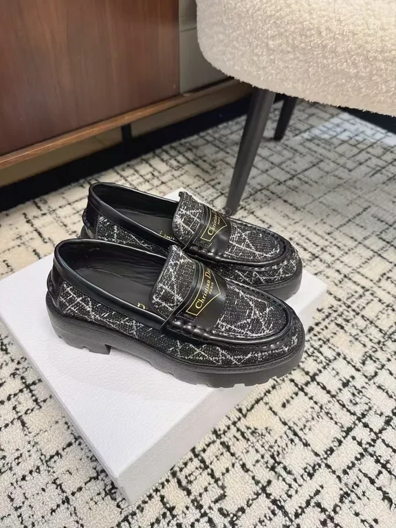 View 6 of Textured Luxe Loafers - Dior Detailing - All-Day Comfort Shoes