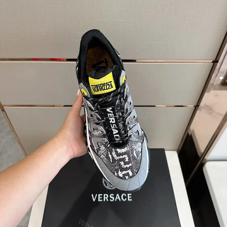 View 6 of Camo-Knit Arch Sneaker: Versace Greek-Key Comfort