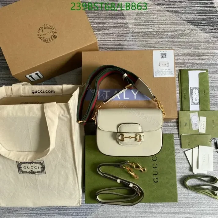 View 14 of Stylish Replica Gucci Brown Horsebit 1955 Bag 1:1 LB8635