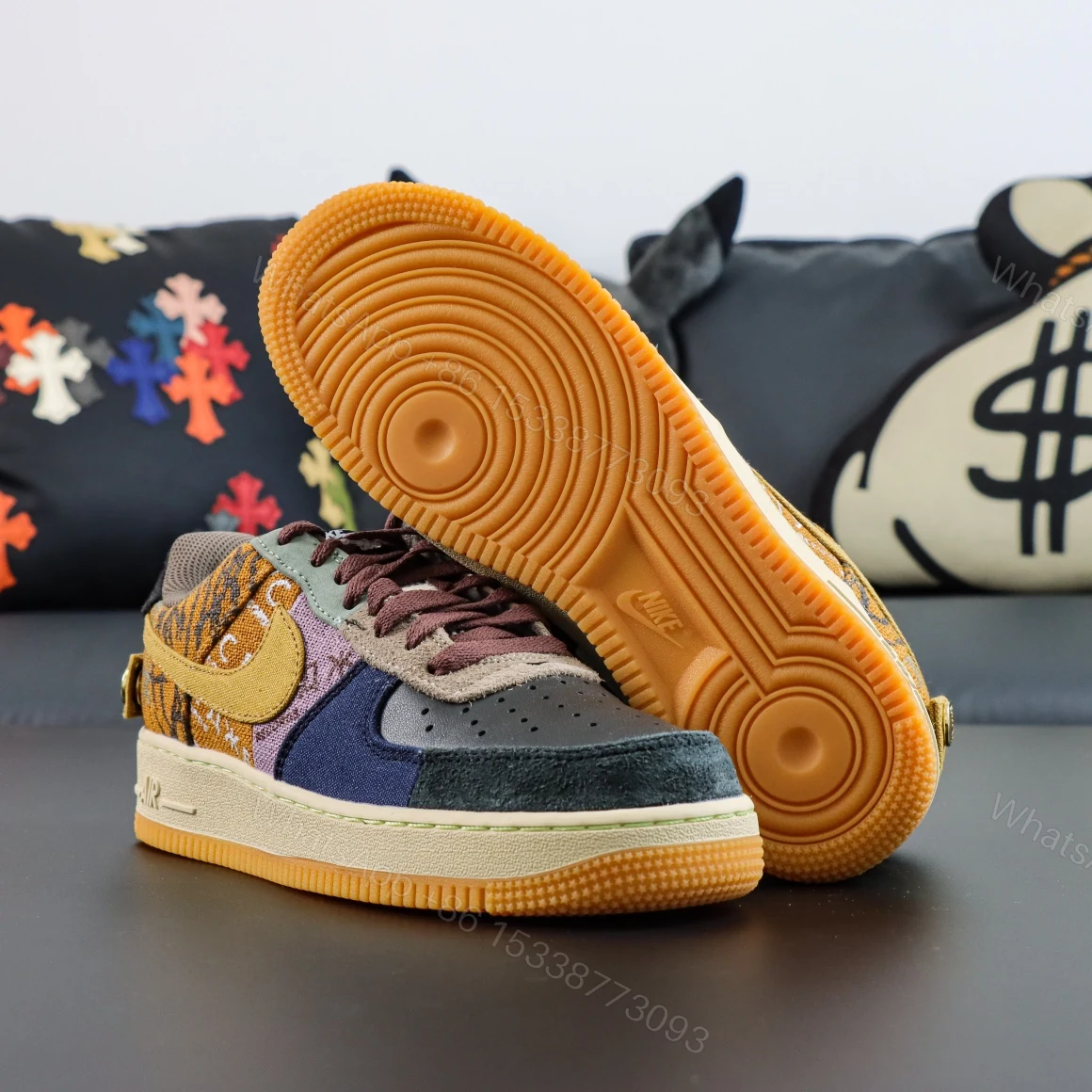 View 3 of Travis Scott Air Force 1 Cactus Jack TS