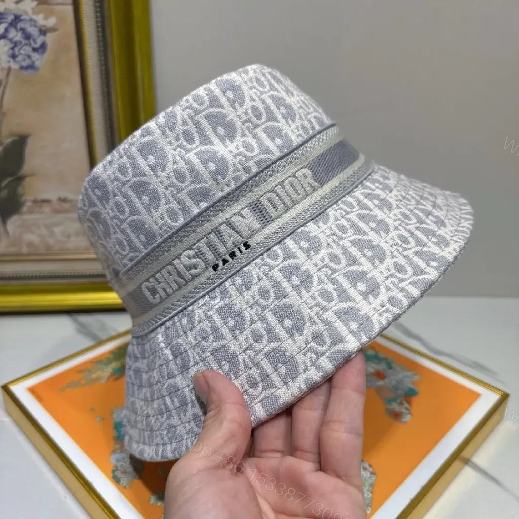 View 8 of Monochrome Luxe Monogram Bucket Hat with Signature Pattern