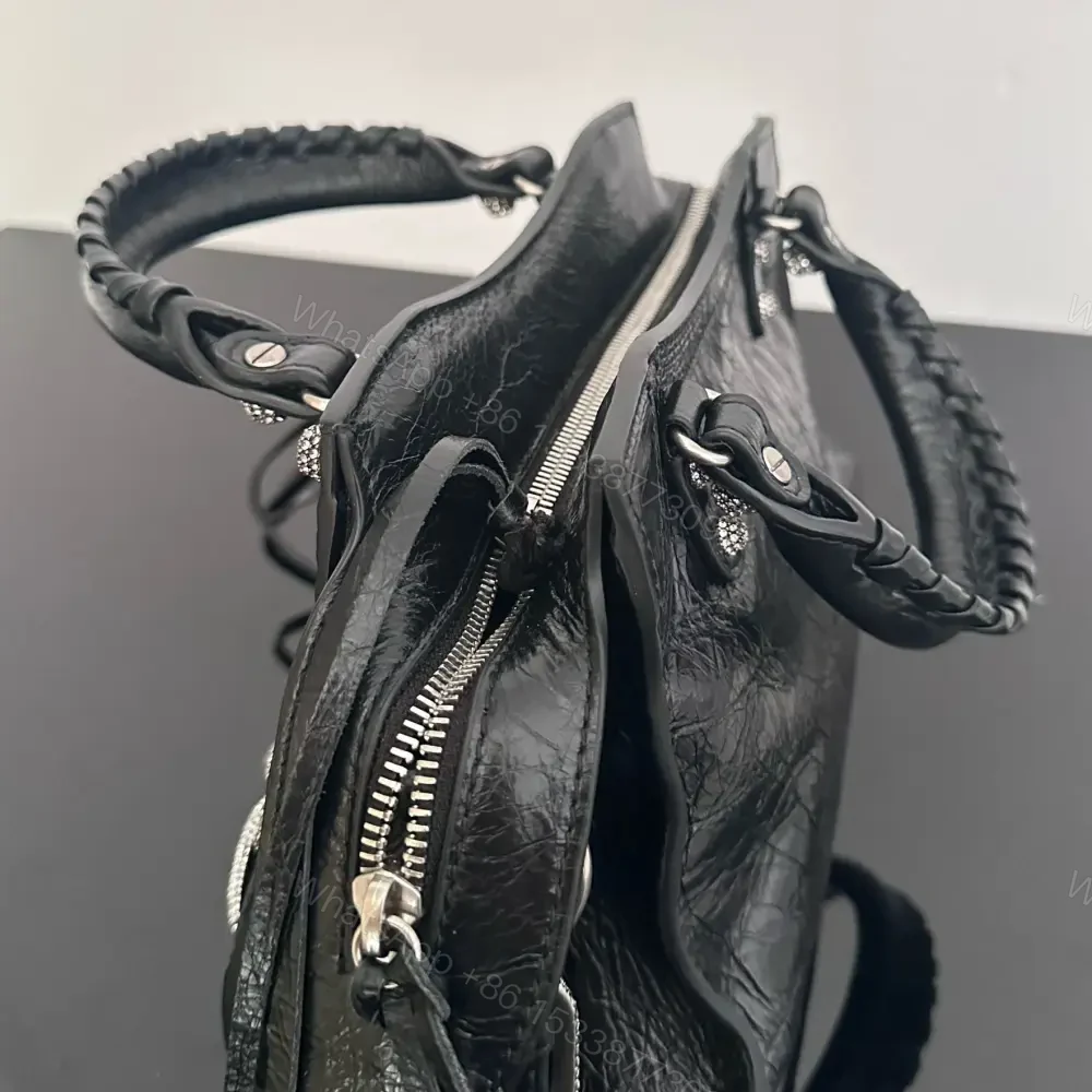 View 4 of 高仿Balenciaga*NeoCagole系列機車包黑色