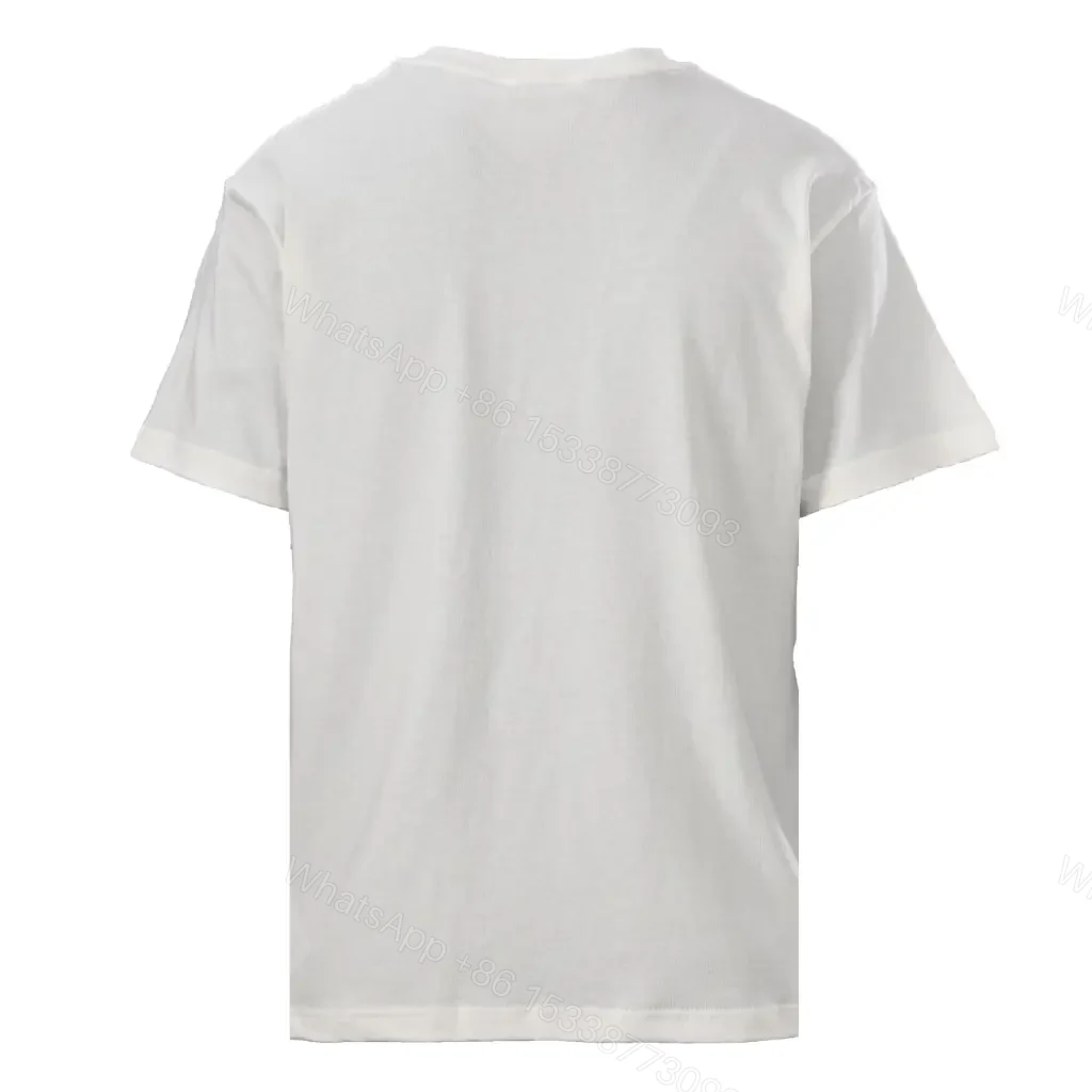 View 4 of Minimalist White Cotton Tee — Bold Celine Graphic, Premium-essence