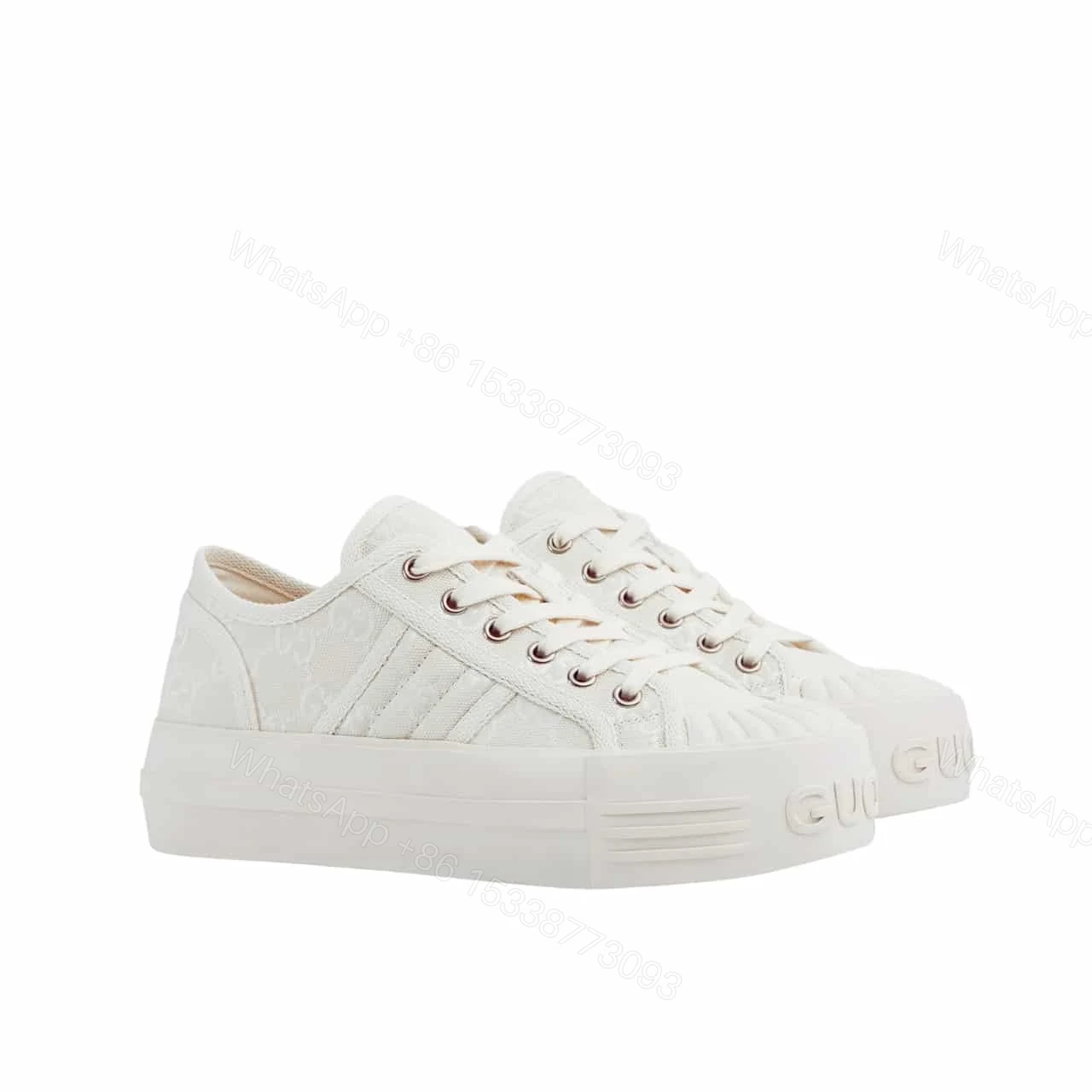 GUCCI WOMEN CHUNKY SNEAKER WHITE 816879 FABZZ 9143 — view 1