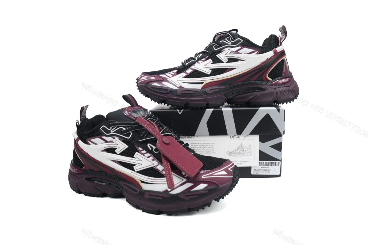 OFF-WHITE Out Of Black Purple Red OMIA295F24 FAB00 10012 — view 2