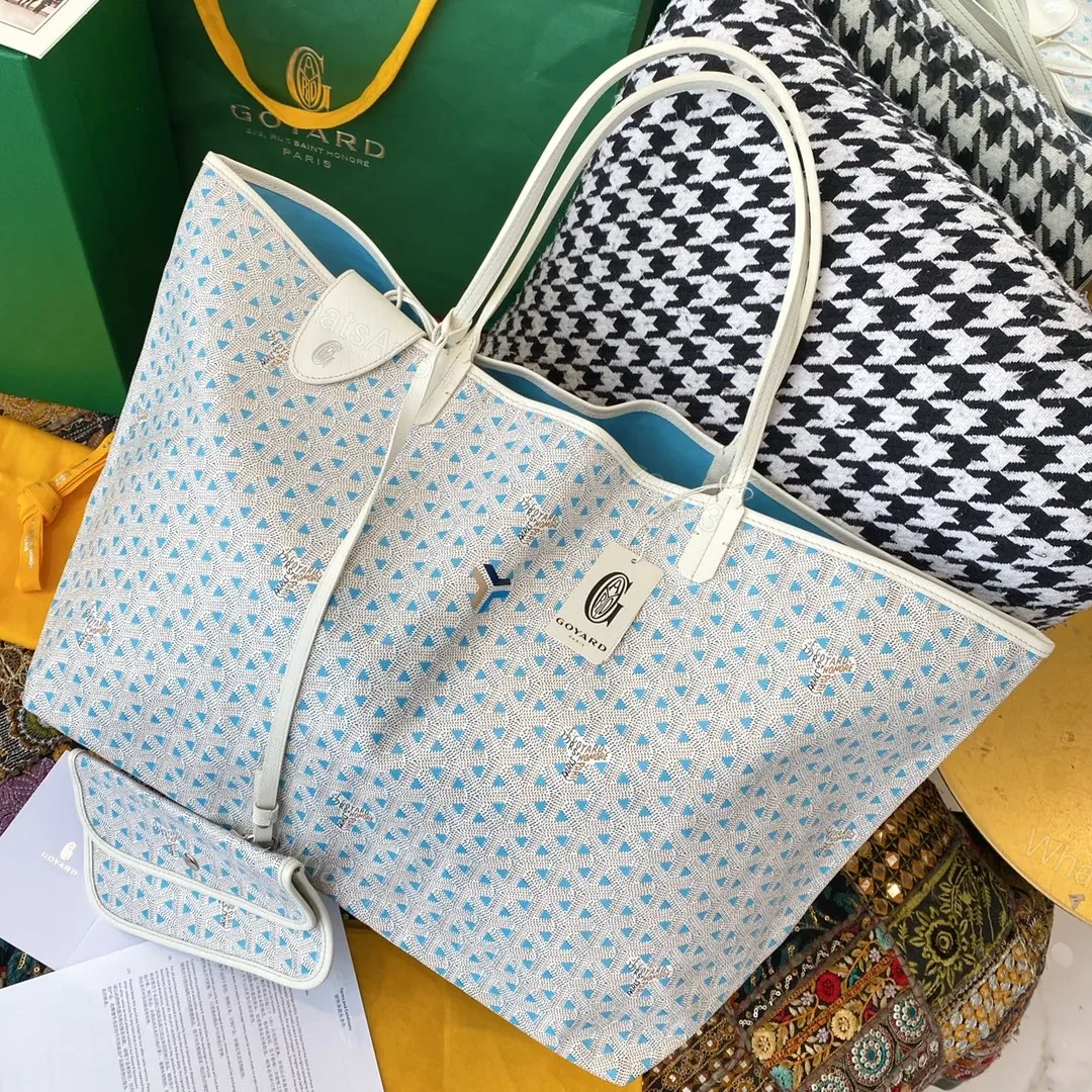 View 5 of Goyard limited edition Saint Louis Claire-Voie GM Bag /Tote – Blue