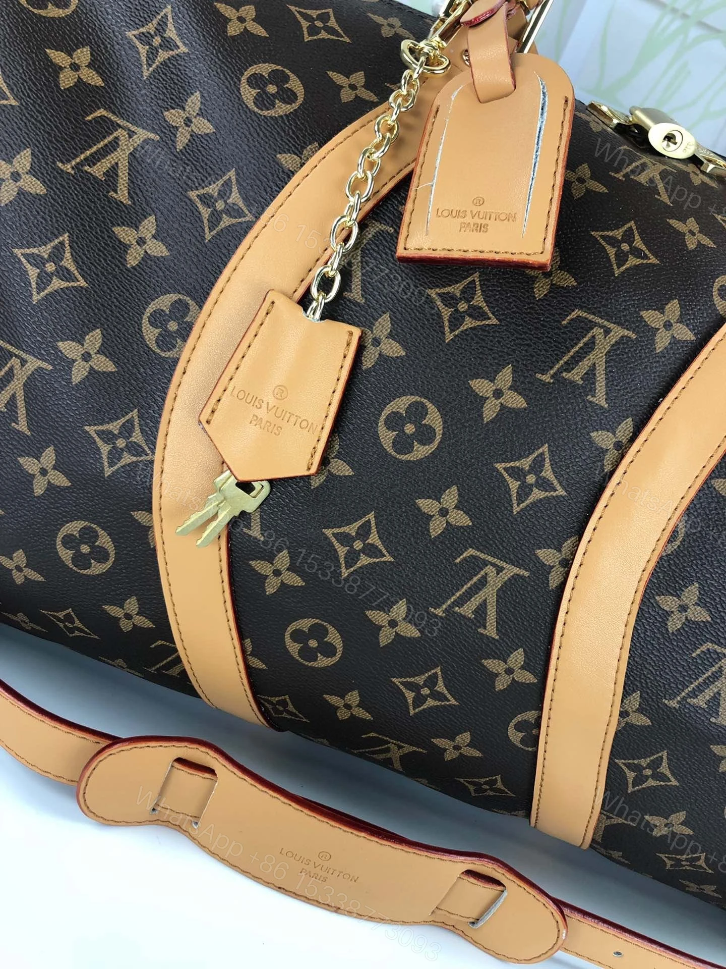 View 6 of Louis Vuitton Monogram Keepall Bandouliere 60 Travel Bag