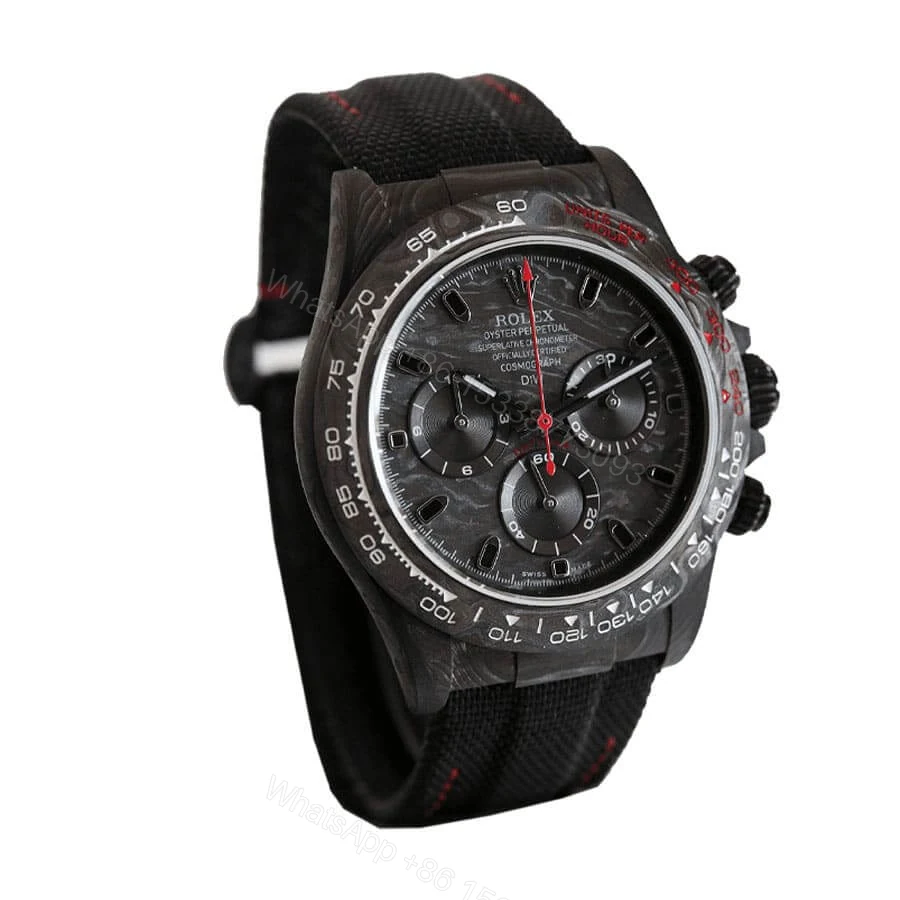 Rolex Daytona Super Clone Carbon Red Speedster: 40mm NTPT Carbon Red Dial — view 1