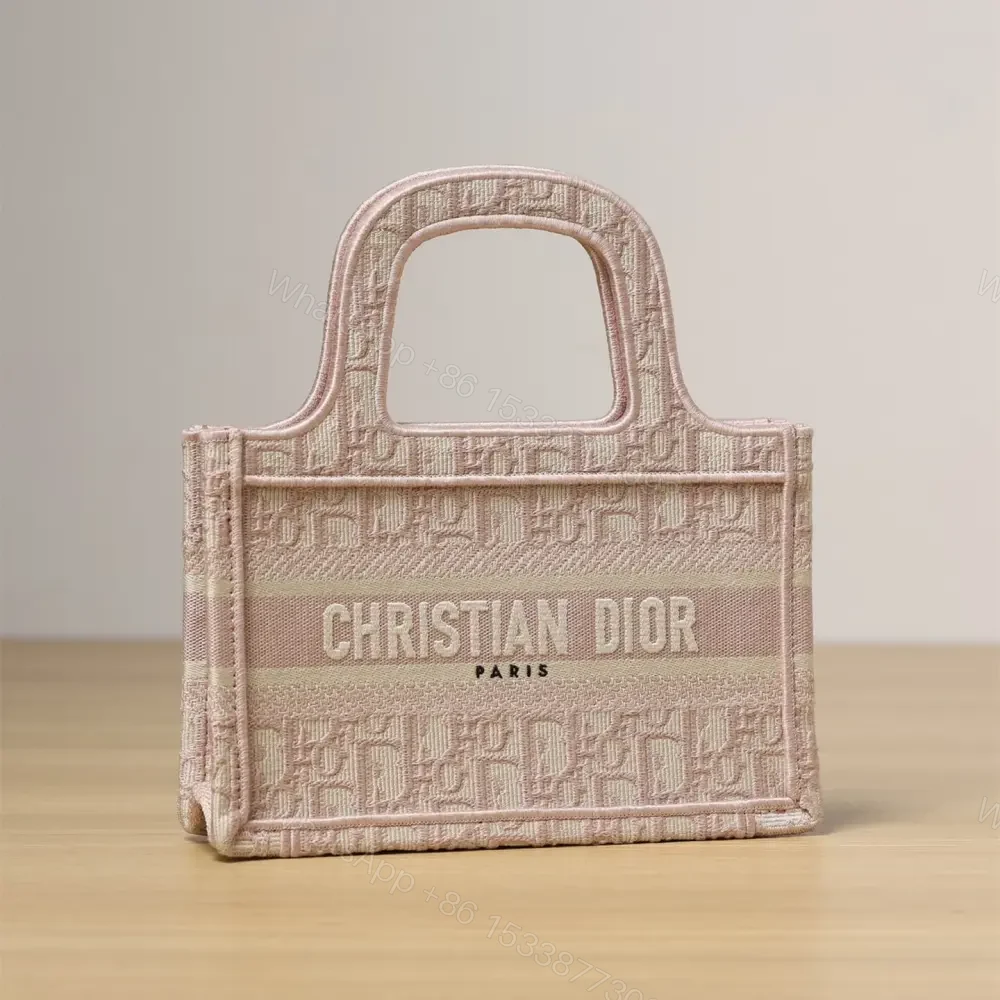View 2 of 高仿Dior*BookTote系列手袋Oblique印花粉色免檢版