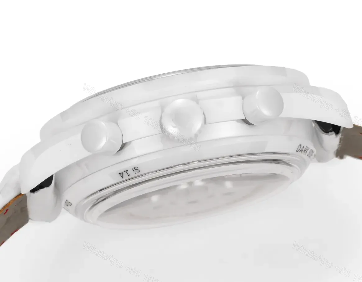 View 5 of Omega Speedmaster Dark Side of the Moon White Full Ceramic Watch with Nylon Strap