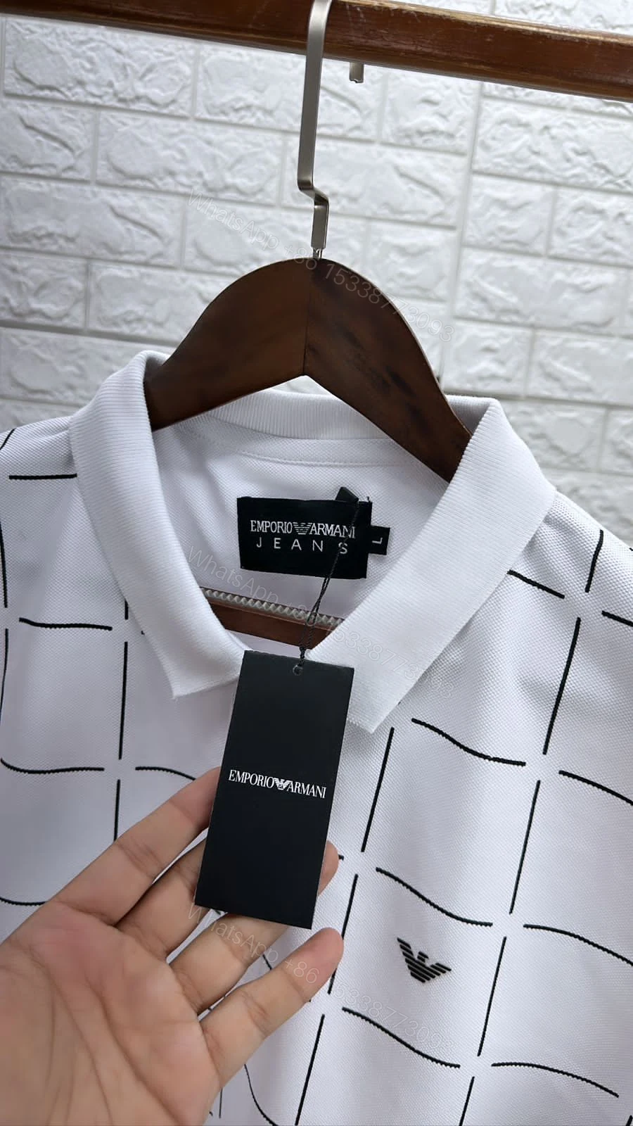 View 2 of First Copy Armani Premium Cotton Lycra Polo T-Shirts