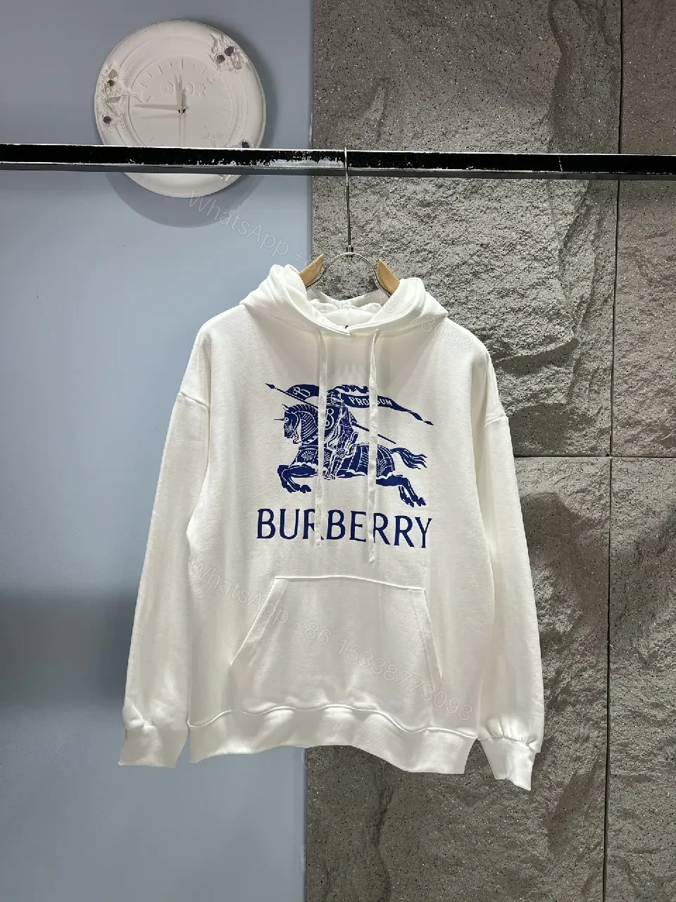 White Hoodie with Bold Crest Graphic—Premium Comfort Streetwear — view 1