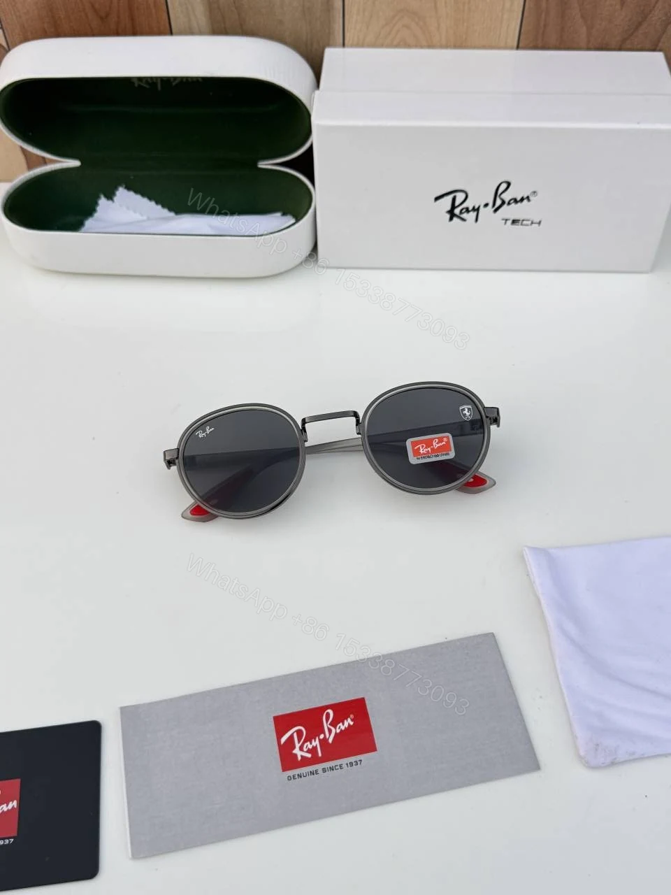 View 2 of First Copy Rayban 02 Grey Black Stylish Luxury Sunglasses Online