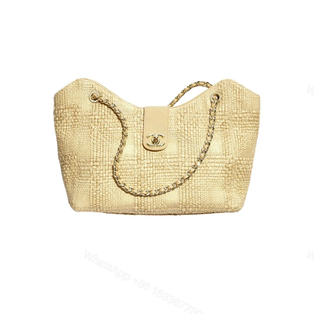 Chanel Shopping Bag Braided Raffia Beige 26Cm — view 1