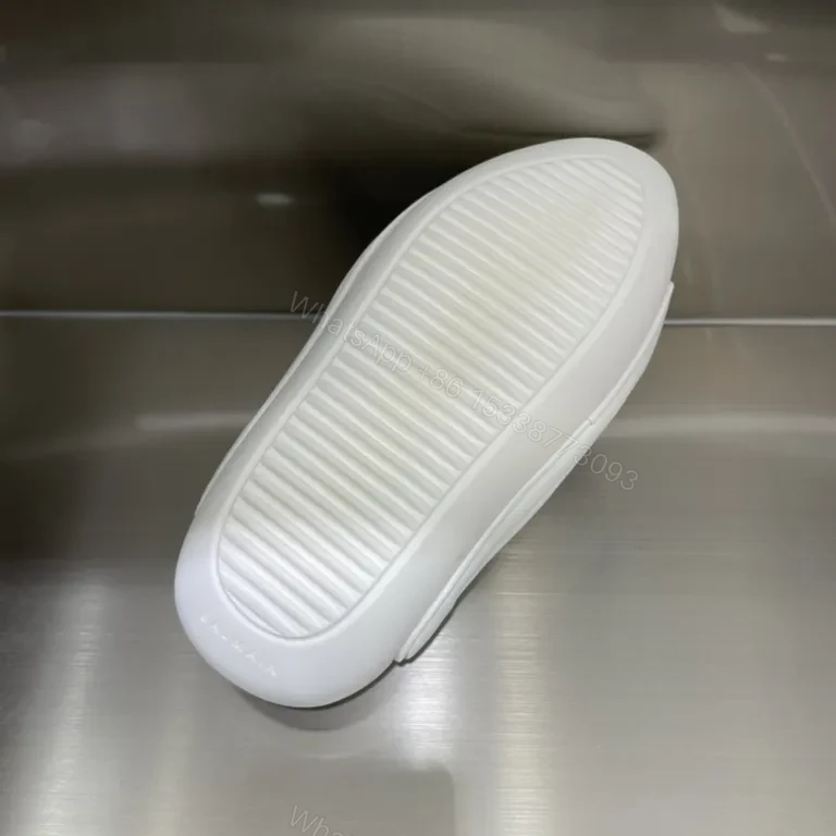 View 6 of White Balmain Leather Slides â€“ Contoured Comfort Slip-Ons