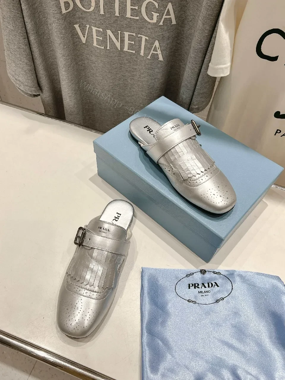 View 7 of Metallic Fringe Slip-Ons: Modern Glam Comfort Shoes