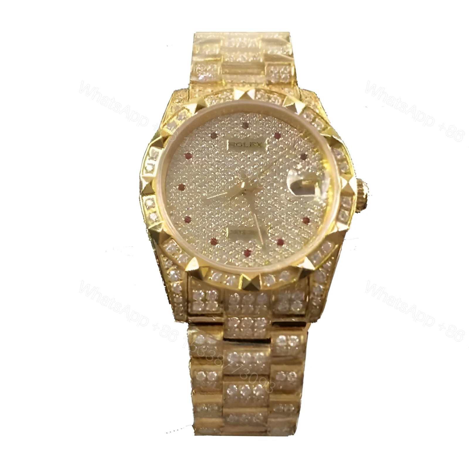 Rolex Gold Full Diamond Replica — view 1