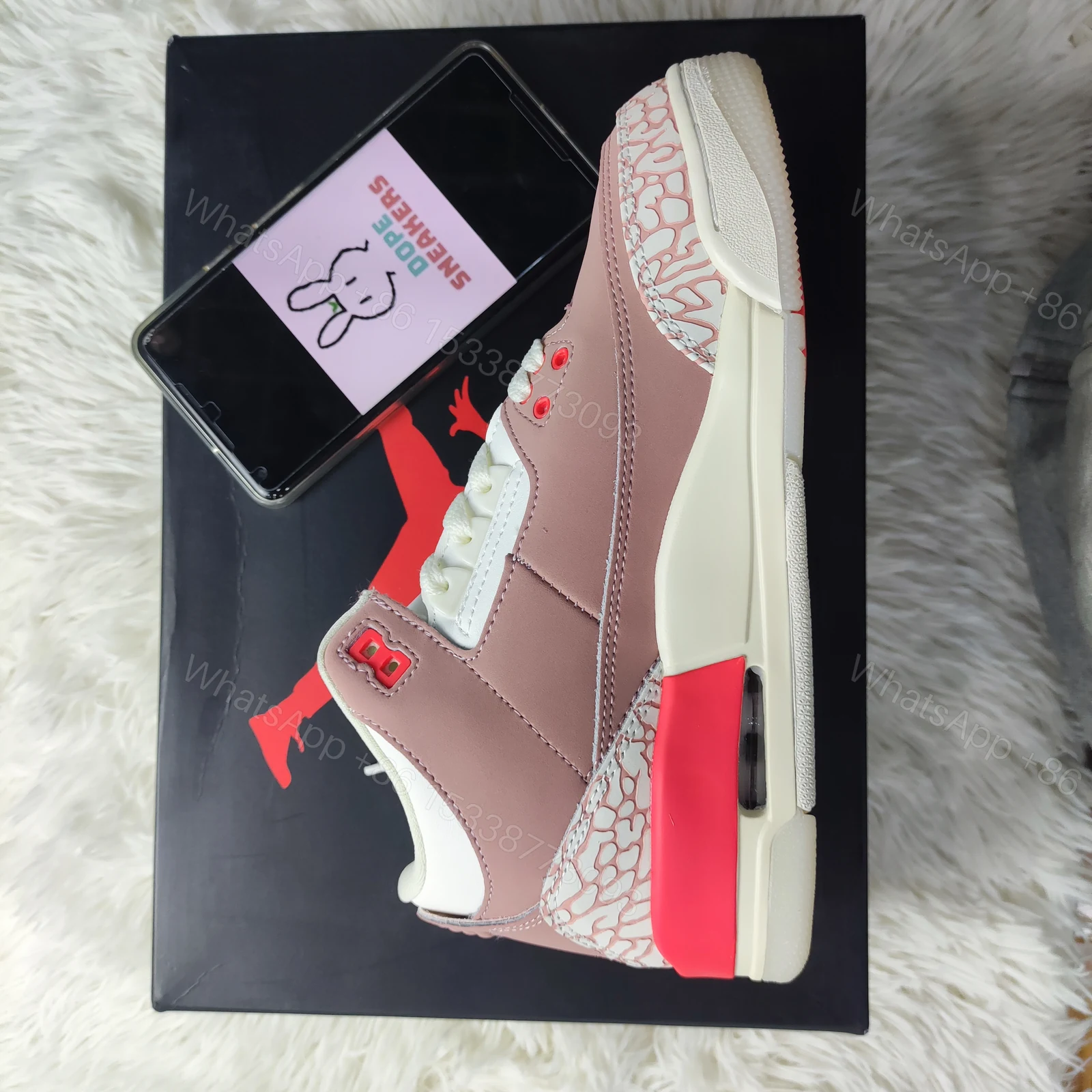 View 2 of Air Jordan 3 Retro Rust Pink