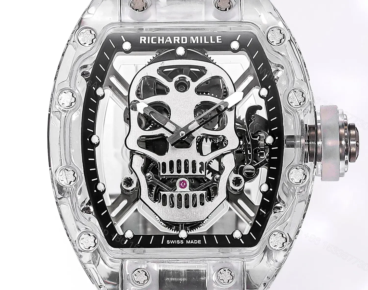 View 5 of KV Factory MS Factory Richard Mille Skull Watch – Transparent