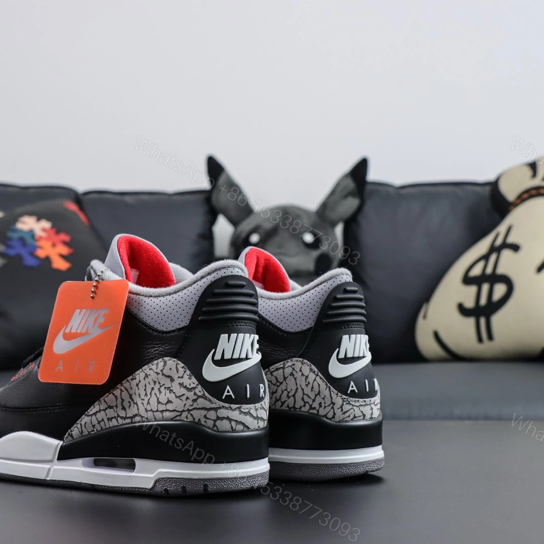 View 5 of Air Jordan 3 Retro OG Black Cement 2024 Reps