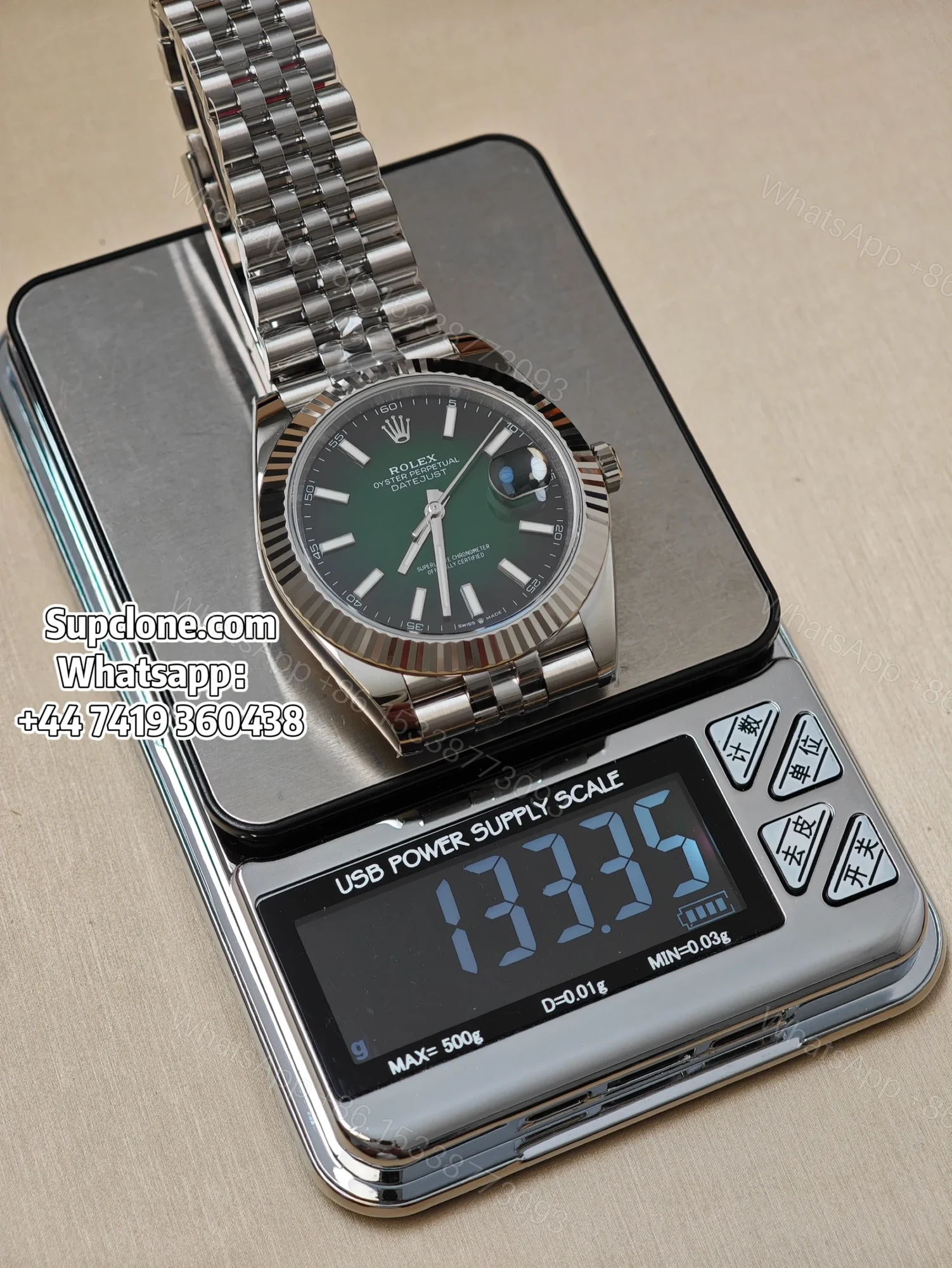 View 23 of Rolex Super Clone Watches 1:1 DateJust 41 m126334 Smoked Green