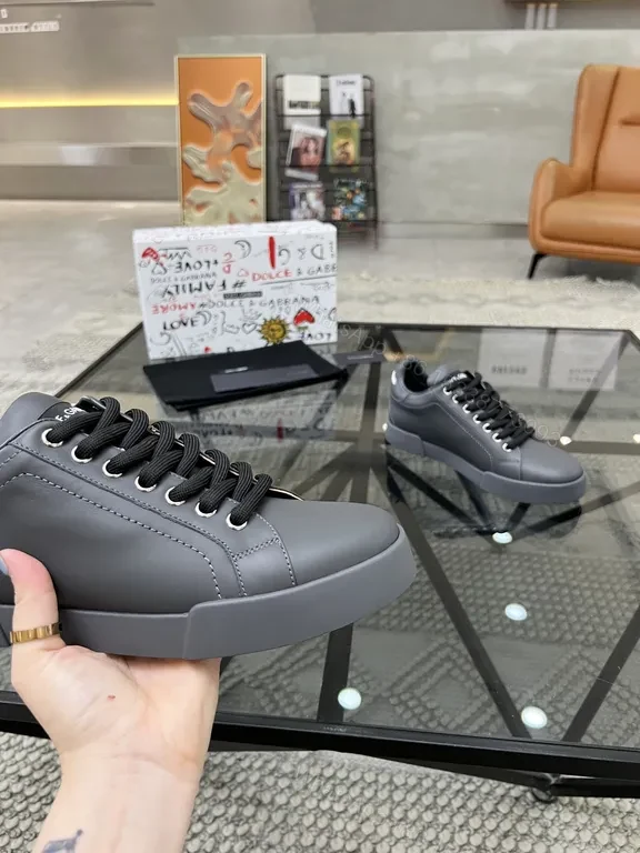 View 8 of Chic Gray Leather Sneakers â€“ Luxury Everyday Comfort