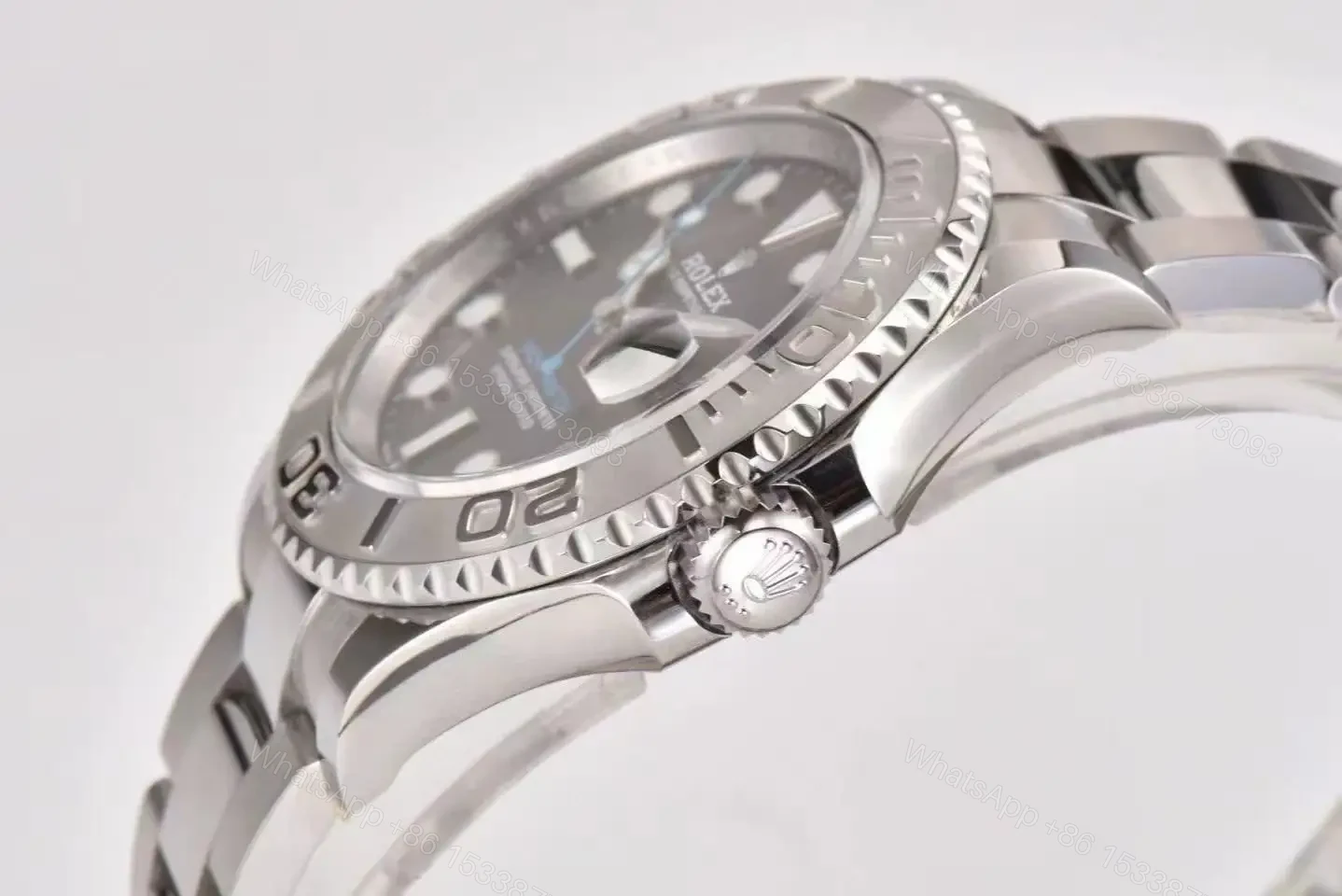 View 3 of Replica ROLEX YACHT-MASTER 1 PLATINUM & STAINLESS STEEL